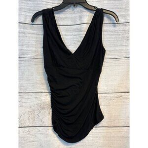 Elie Tahari Sleeveless Ruched Blouse Tank Top S